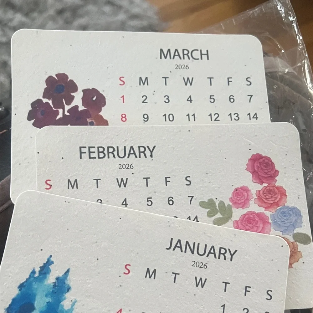 Lush seed farm calendar Mini Easel Stand - Natural Beige
